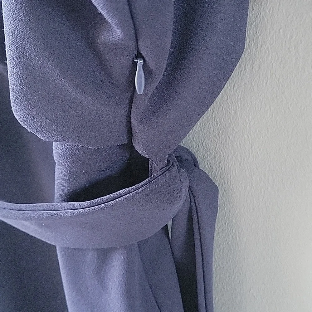Kensie Dress Blouson Wrap Dress Womens 14 Navy Blue‎